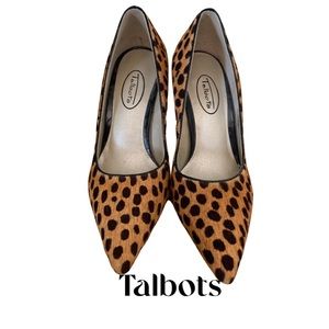 Talbots Genuine leather upper Made in Brazil 5 B animal print pumps size 5B